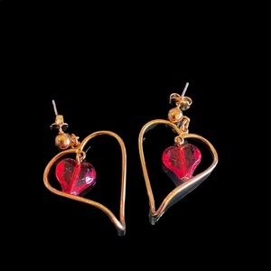 Vintage Avon Two of Hearts Dangle Earrings